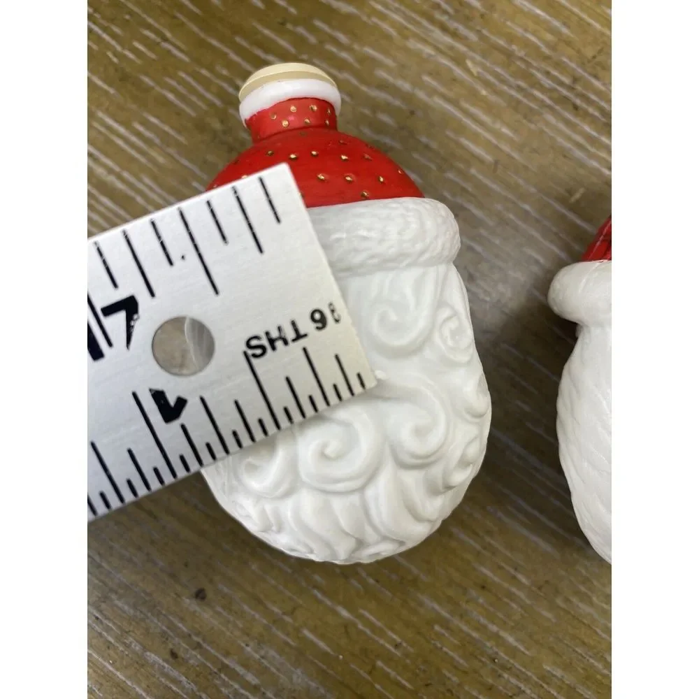3 Old World Porcelain Christmas Light Covers Santa‎ Snowman Skiing